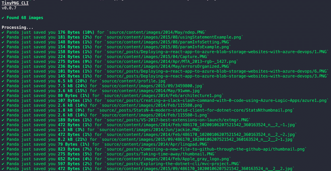 an image showing the tiny png results
